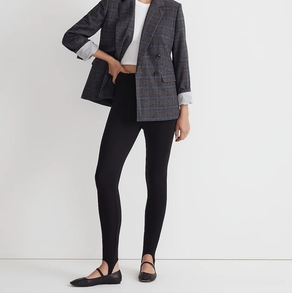 Madewell Ponte Stirrup Leggings in True Black size XS‎ NWT NM353 - Picture 1 of 12